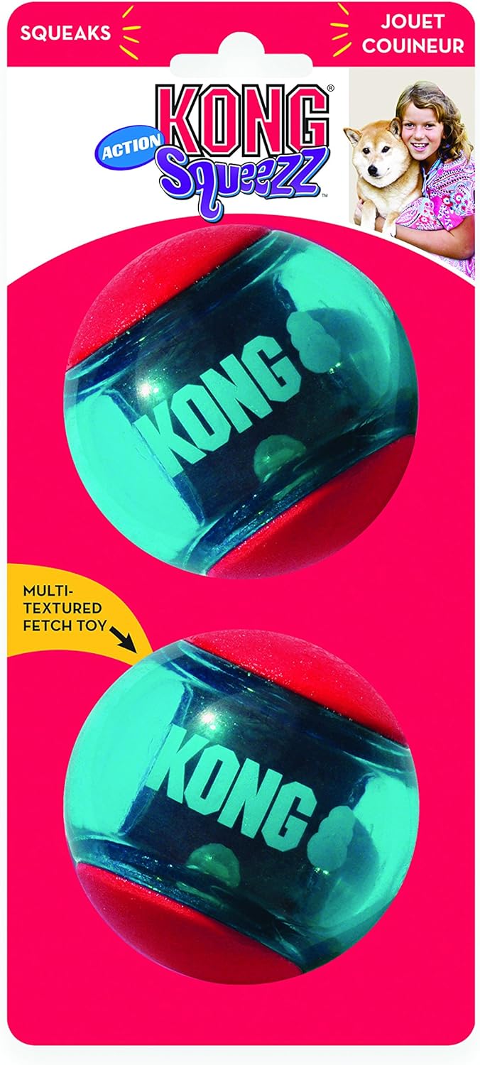 KONG Squeezz Action Ball Red