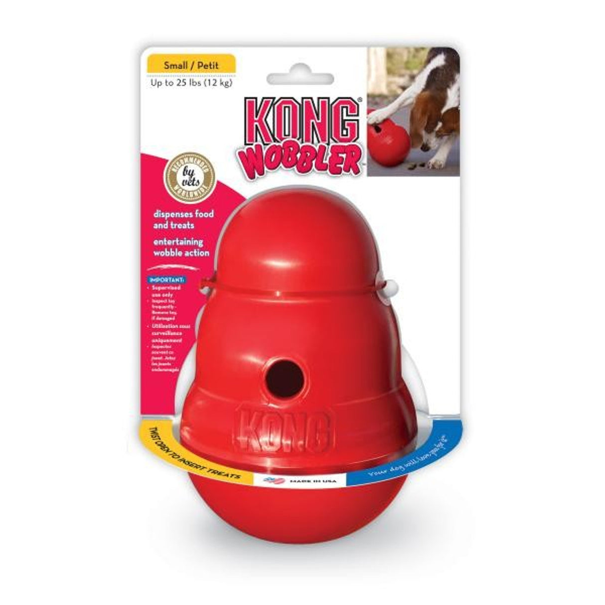 KONG Wobbler Treat Dispenser Dog Toy