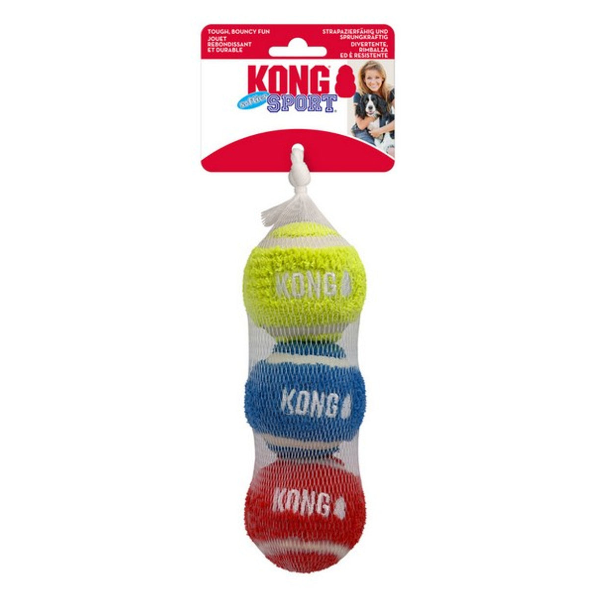 KONG Sport Softies Balls 3pk Assorted Small