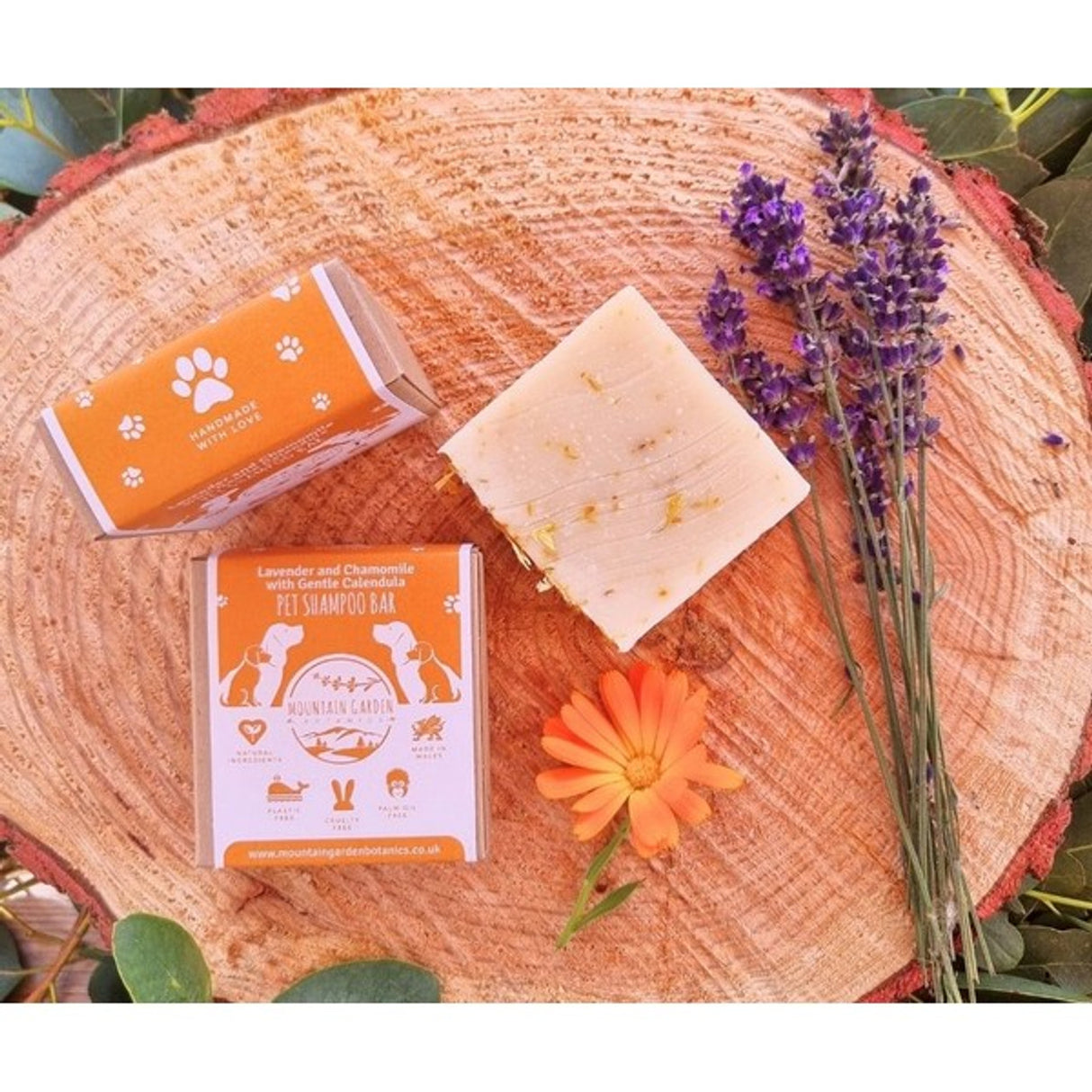 Mountain Garden Botanics Pet Shampoo Bar Lavender, Chamomile and Calendula