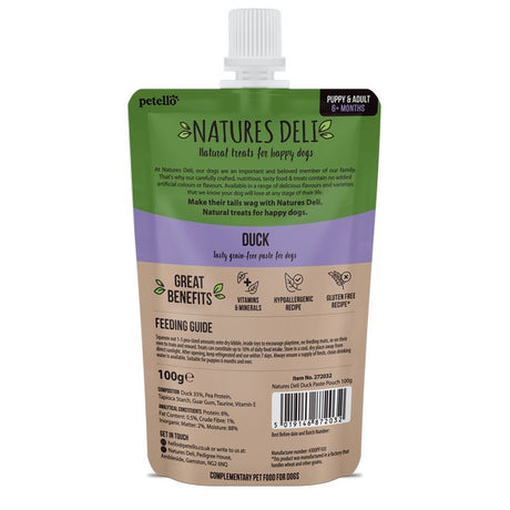 Natures Deli Duck Paste Pouch 100g