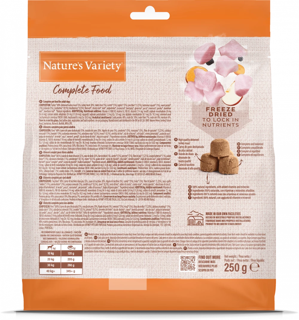 Natures Variety Freeze Dried Turkey Meal 250g