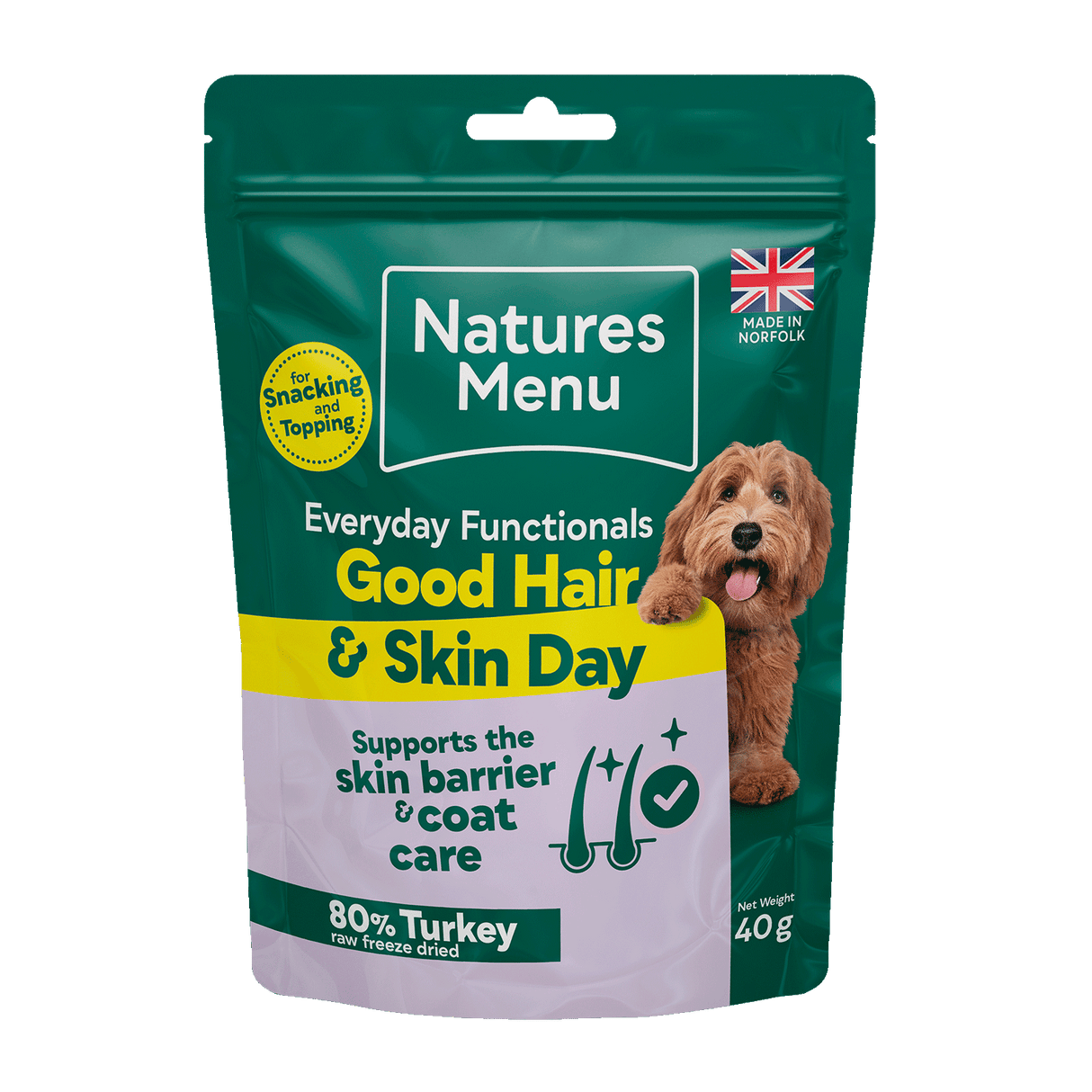 Natures Menu Good Hair & Skin Day Functional Freeze Dried Dog Treats 40g