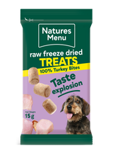 Natures Menu Raw Freeze Dried Turkey Bites 15g