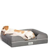 PetFusion Ultimate Solid 2.5 Inch Memory Foam Pet Bed Dogs and Cats, Grey