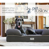 PetFusion Ultimate Solid 2.5 Inch Memory Foam Pet Bed Dogs and Cats, Grey