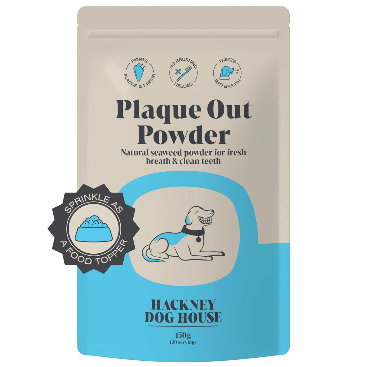 Hackney Dog House Plaque Powder For Fresh Breath & Clean Teeth 150g