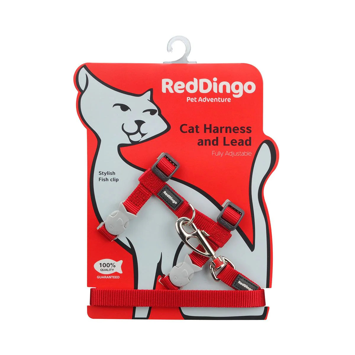 Red Dingo Cat Harness & Lead Red