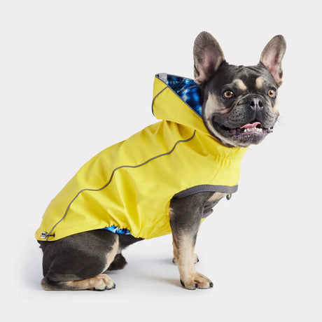 GF Pets Elasto-Fit Reversible Raincoat Yellow Tie Dye