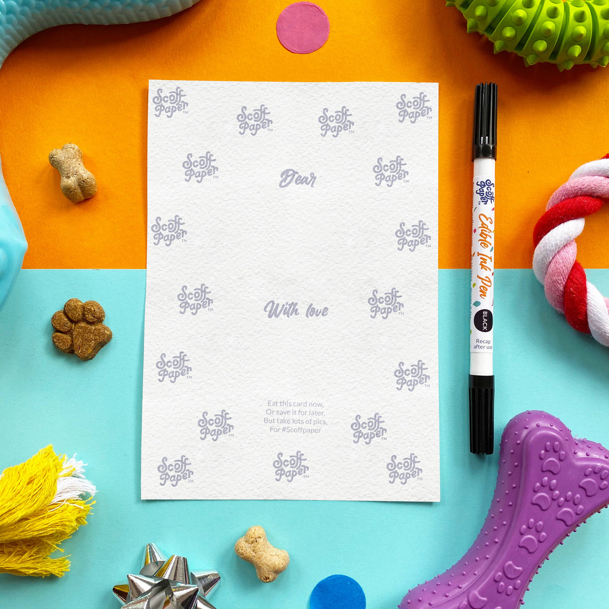 Scoff Paper Edible Dog Card - For The Dog Who Eats Everything
