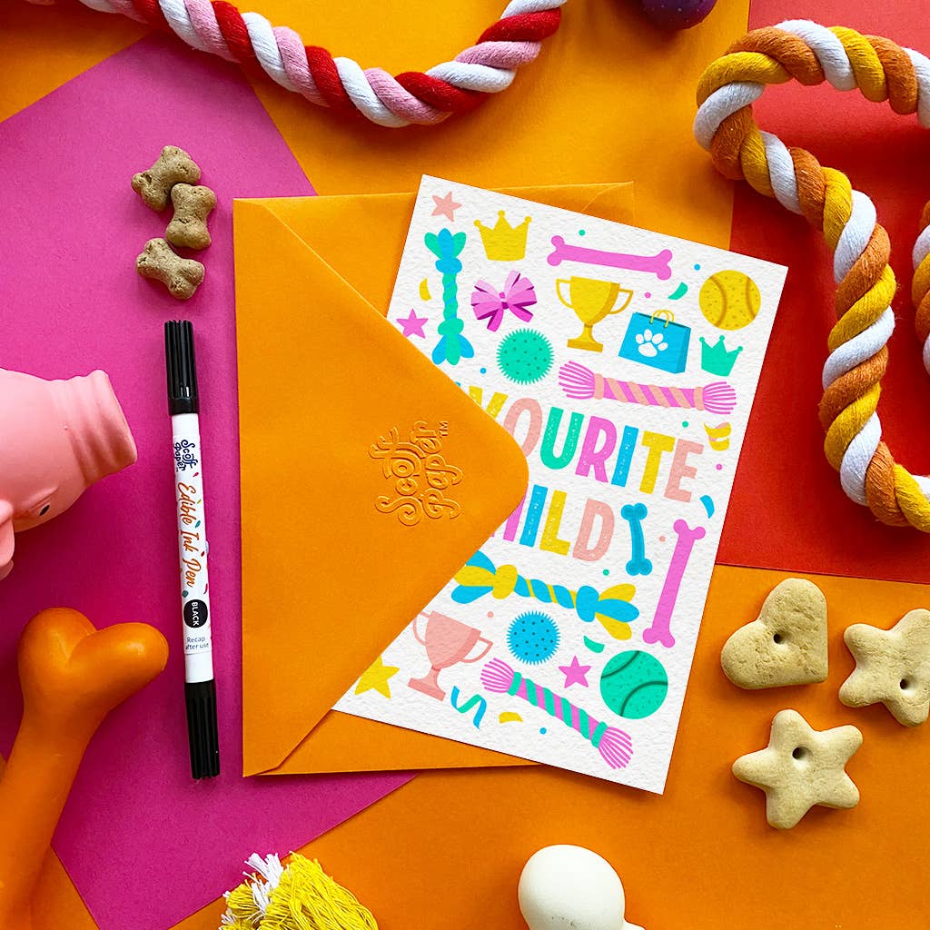 Scoff Paper Edible Dog Card - Favourite Child