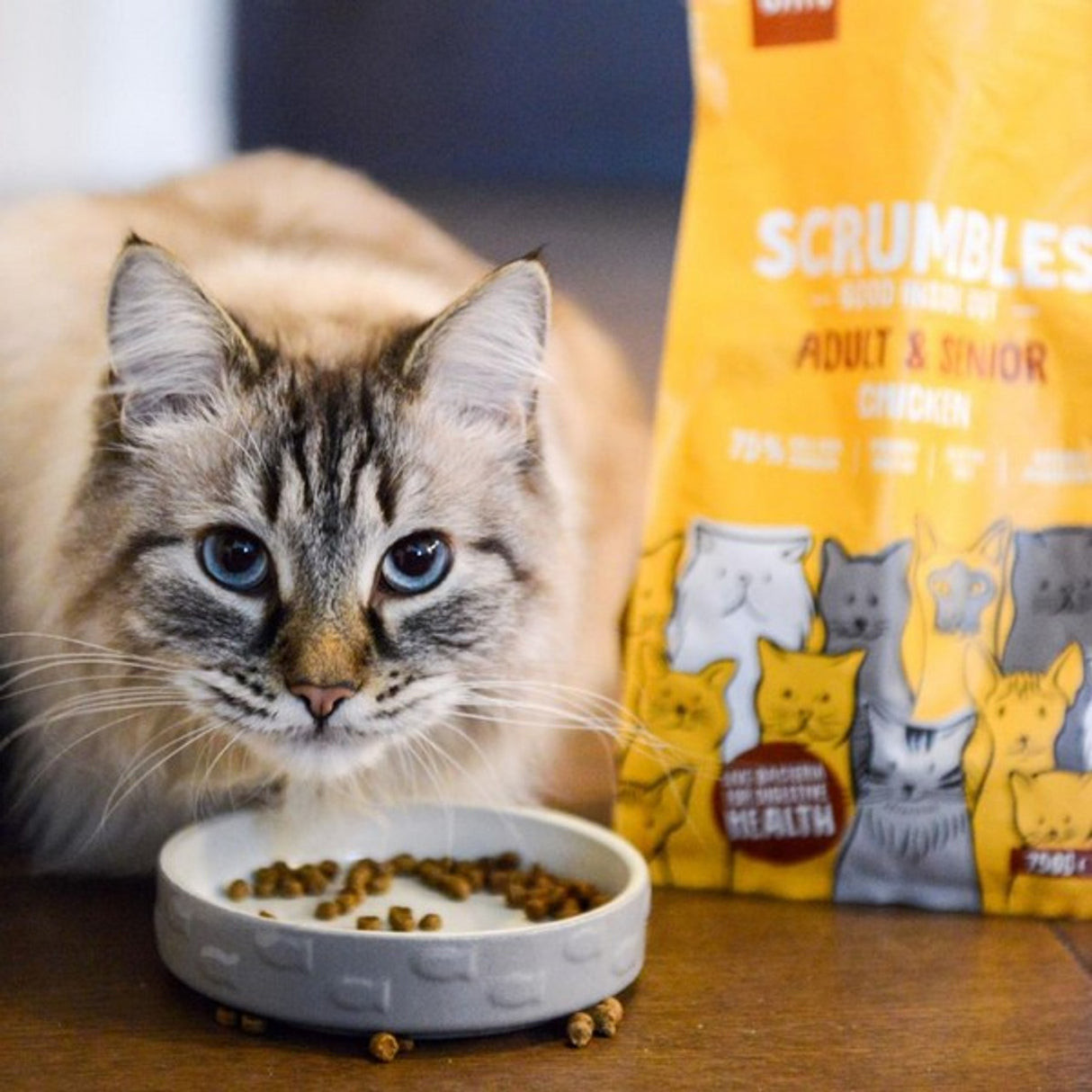 Scrumbles Dry Cat Food Adult Chicken 750g