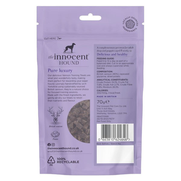 The Innocent Hound Venison Training Treats 70g
