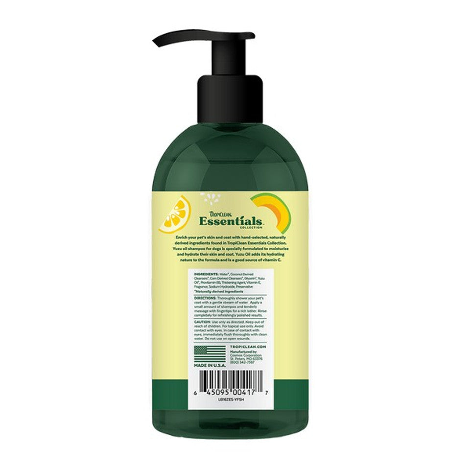 TropiClean Essentials Yuzu Fruit Shampoo for Dogs 473ml