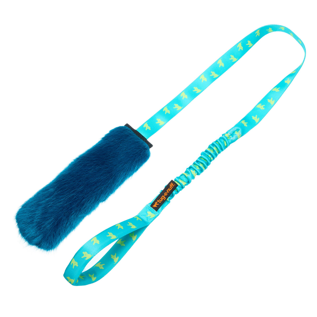Tug-E-Nuff Faux Fur Squeaky Chaser Bungee Edition
