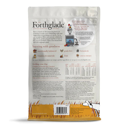 Forthglade Cold Press Dry Dog Food Turkey Grain Free