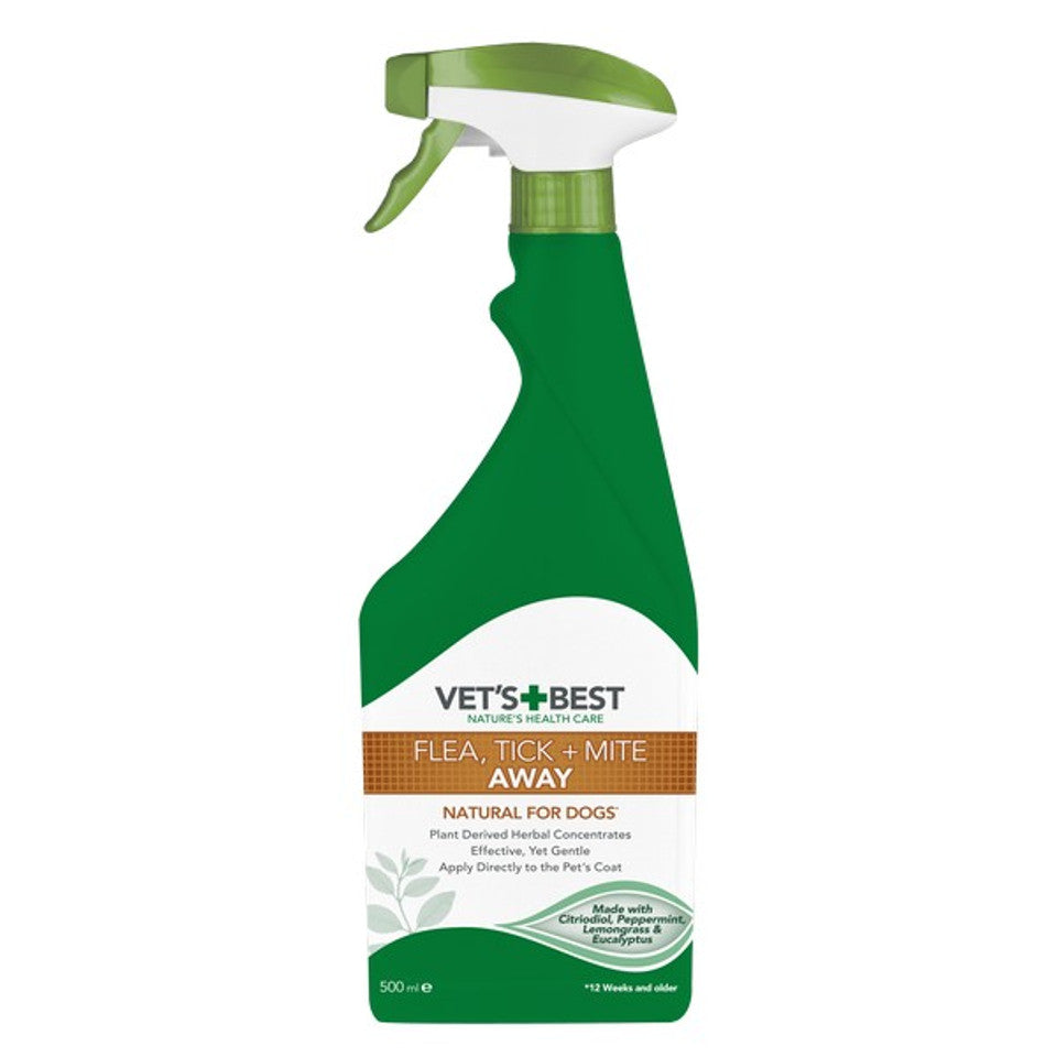 Vets Best Flea Tick and Mite Away Spray 500ml Dogbliss The Shop