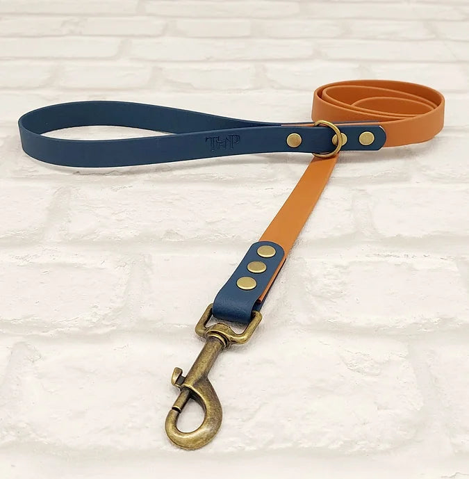 Trinkety Paws Waterproof Dog Lead Light Brown/Kerosene