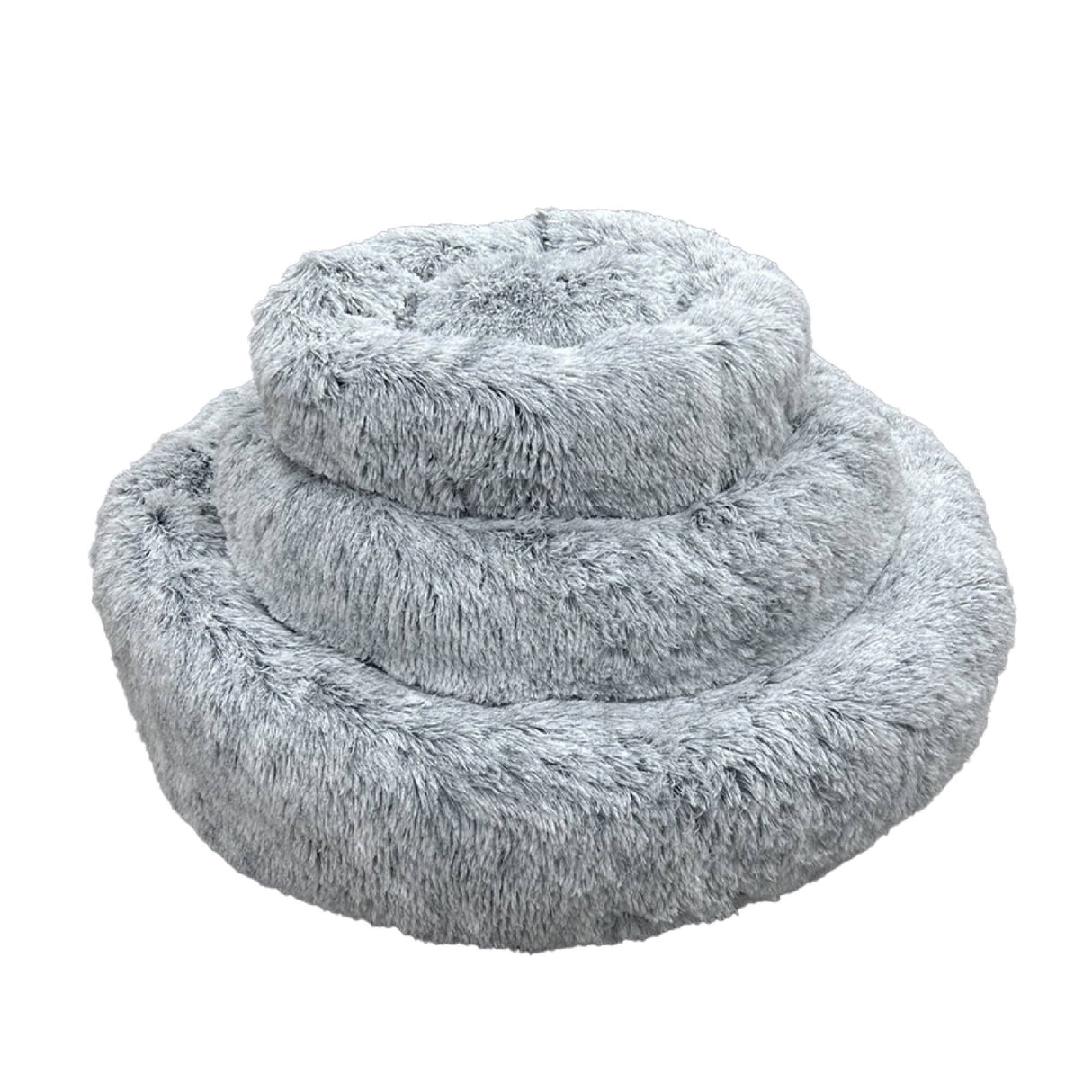 Ancol Super Soft Plush Donut Dog Bed Slate Grey