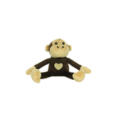 Mighty Jr Safari Monkey - Brown, Plush, Squeaky Dog Toy