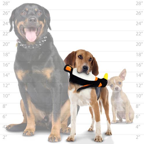 Tuffy Jr Zoo Penguin, Durable, Squeaky Dog Toy