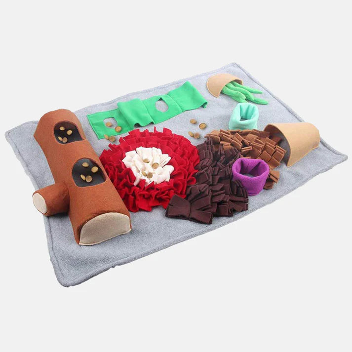 All for Paws Dig it Fluffy Mat with Toy Enrichment Dog Toy