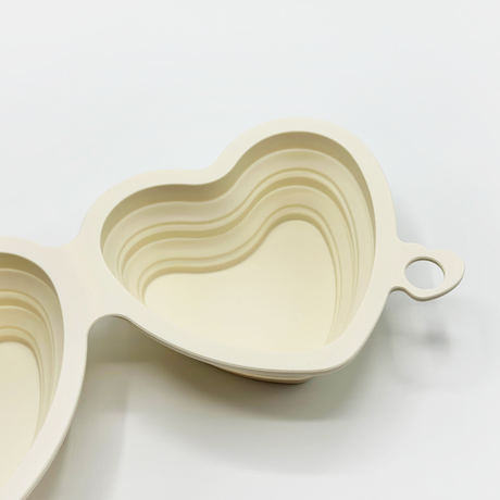 Cocopup Heart Collapsible Bowl - Cream