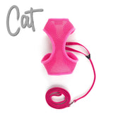 Soft Mesh Cat Harness & Lead - Pink