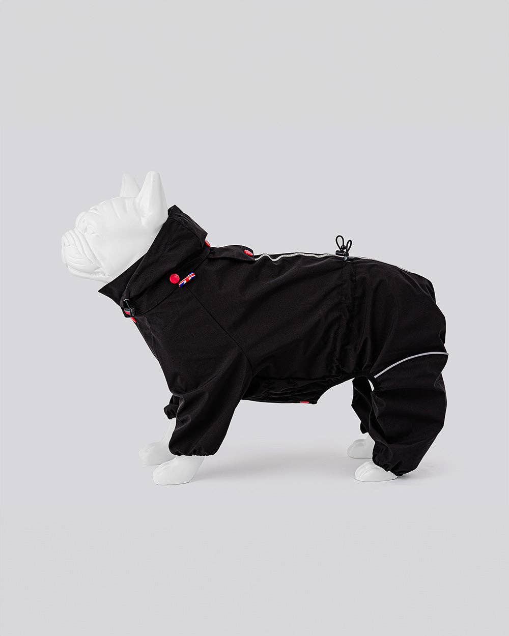 Hugo&Hudson Reflective Hooded Dog Overalls - Black