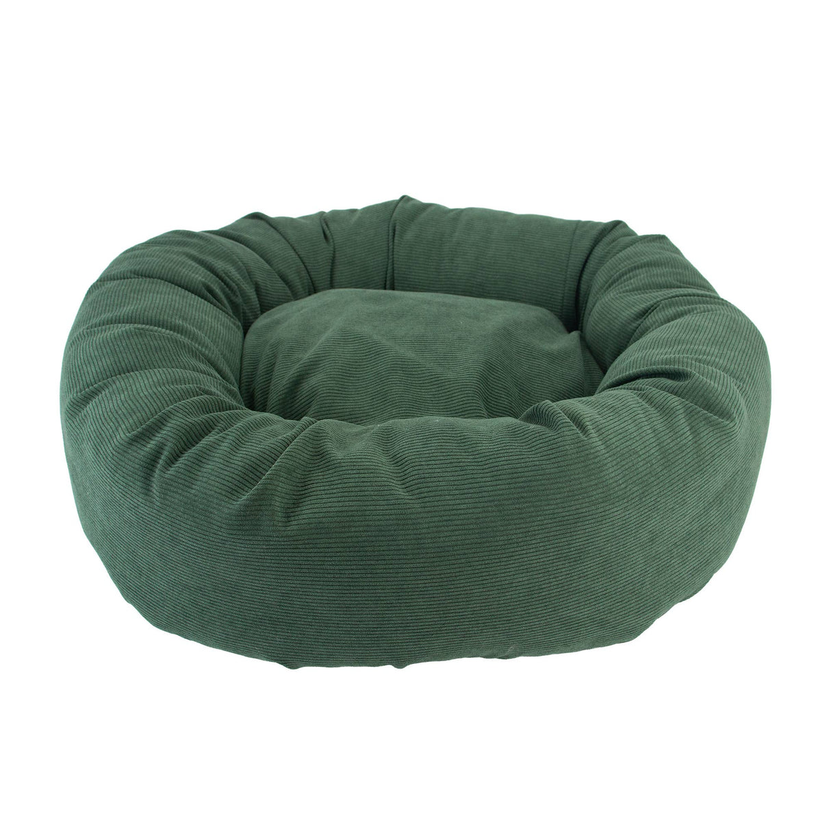 Sleepy Paws Luxury Corduroy Donut Dog Bed - Forest Green