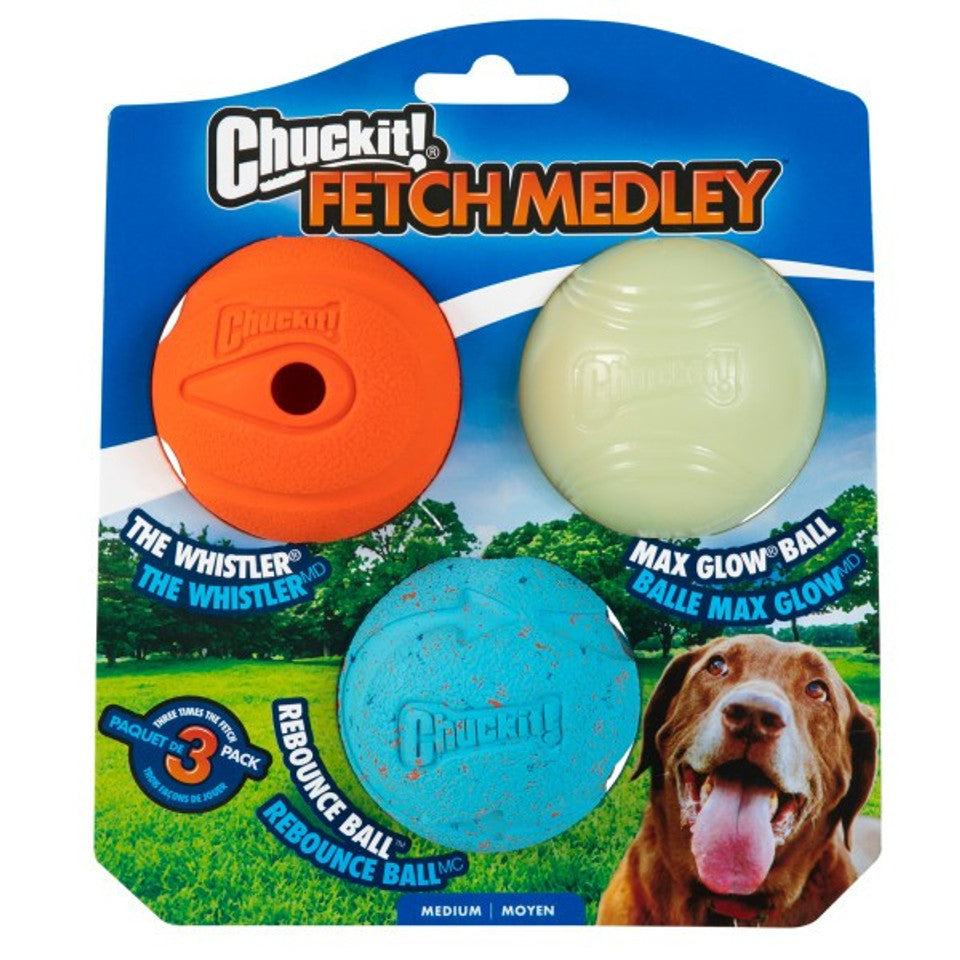 Chuckit! Fetch Medley Assorted Medium 3Pk