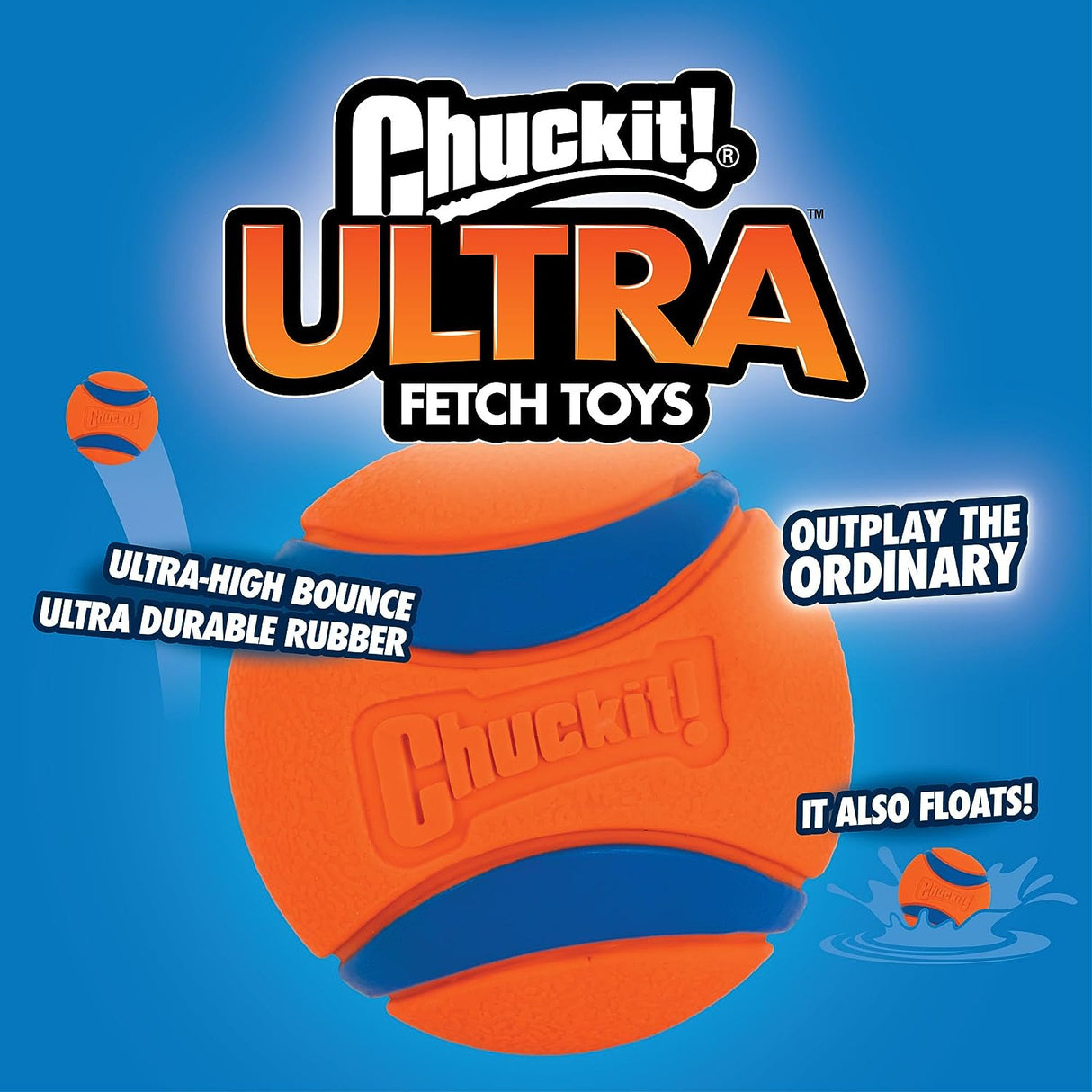 Chuckit! Ultra Ball 2 Pack Small 4.8cm