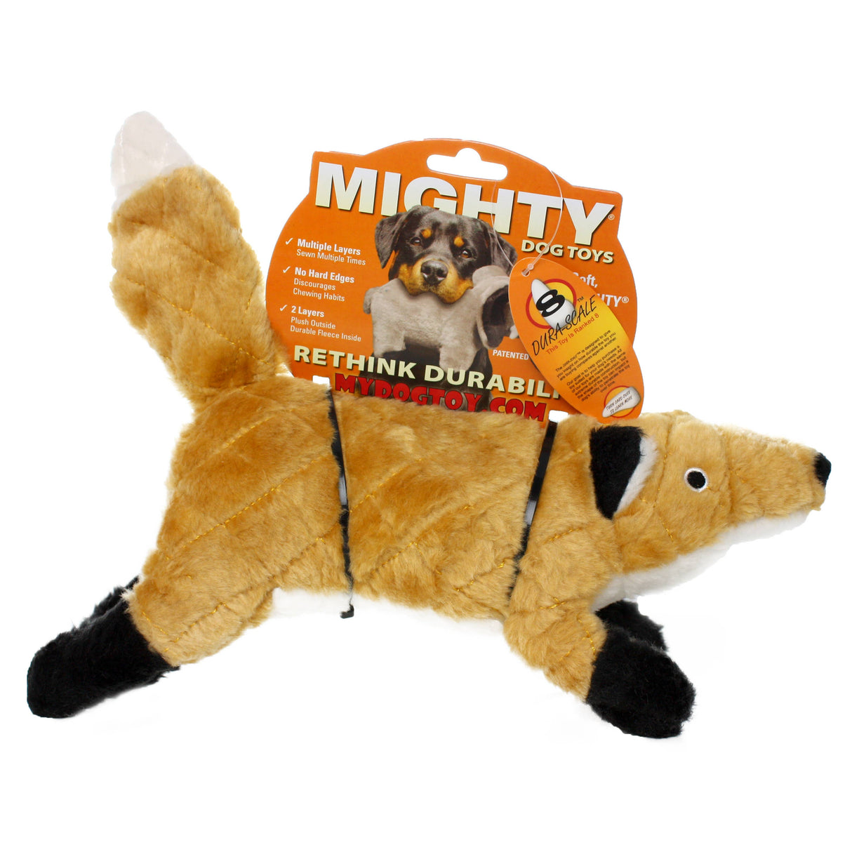 Mighty Nature Fox, Plush, Squeaky Dog Toy