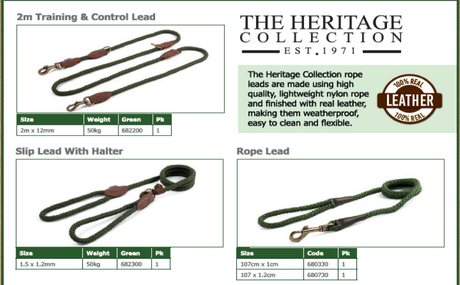 The Heritage Collection Rope Lead 107cm x 1cm