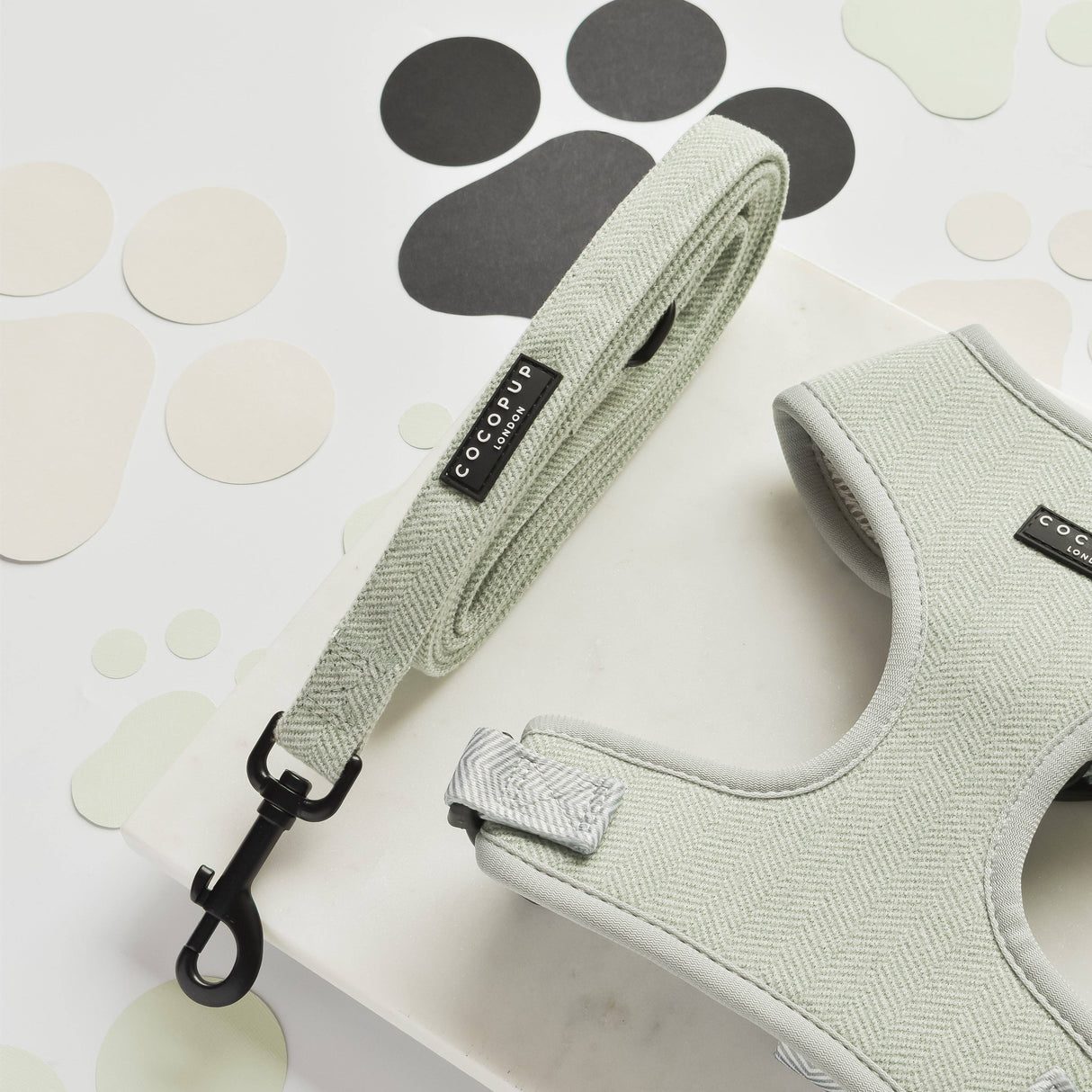 Cocopup Sage Tweed Dog Lead