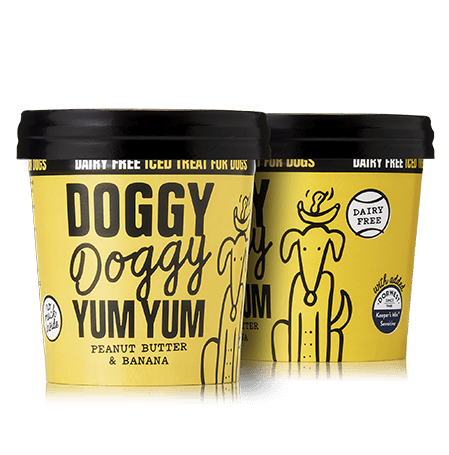 Doggy Doggy Yum Yum Organic, Vegan Iced Treat for Dogs Peanut Butter & Banana 120ml - In Shop or Pickup only