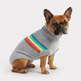 GF Pet Dog Jumper Retro Rainbow Grey