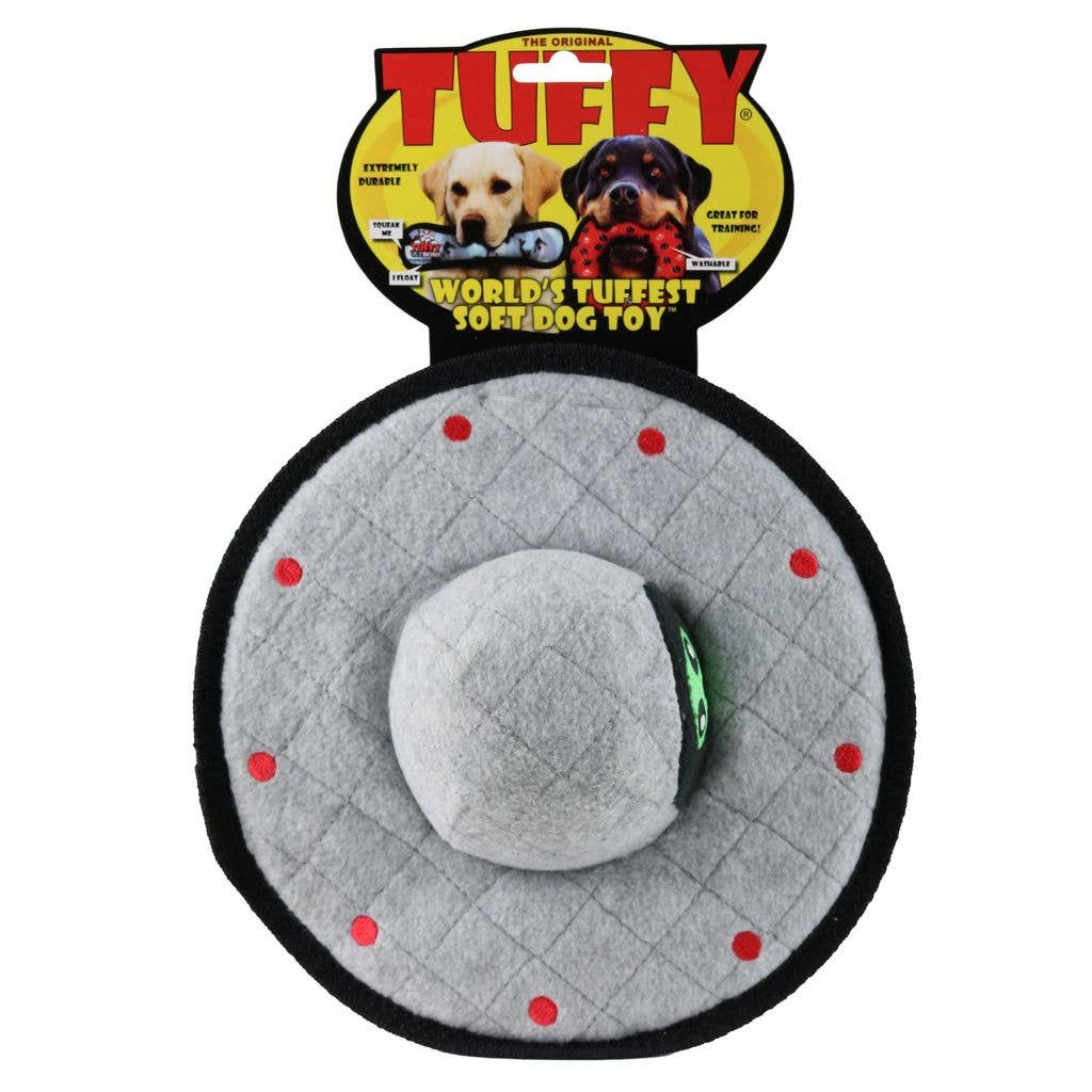 Tuffy Alien UFO, Durable Squeaky Dog Toy