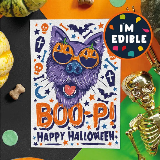 Scoff Paper Edible Card For Dogs Boo-P! Halloween Chicken