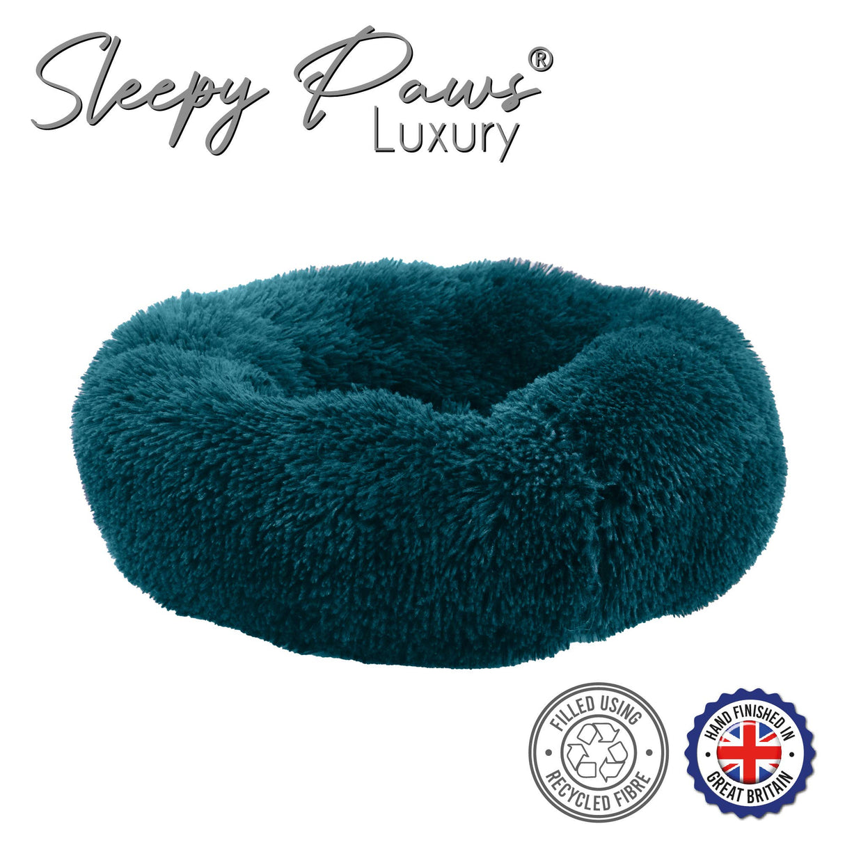 Ancol Super Soft Plush Donut Dog Bed TEAL  ( 3 sizes available)