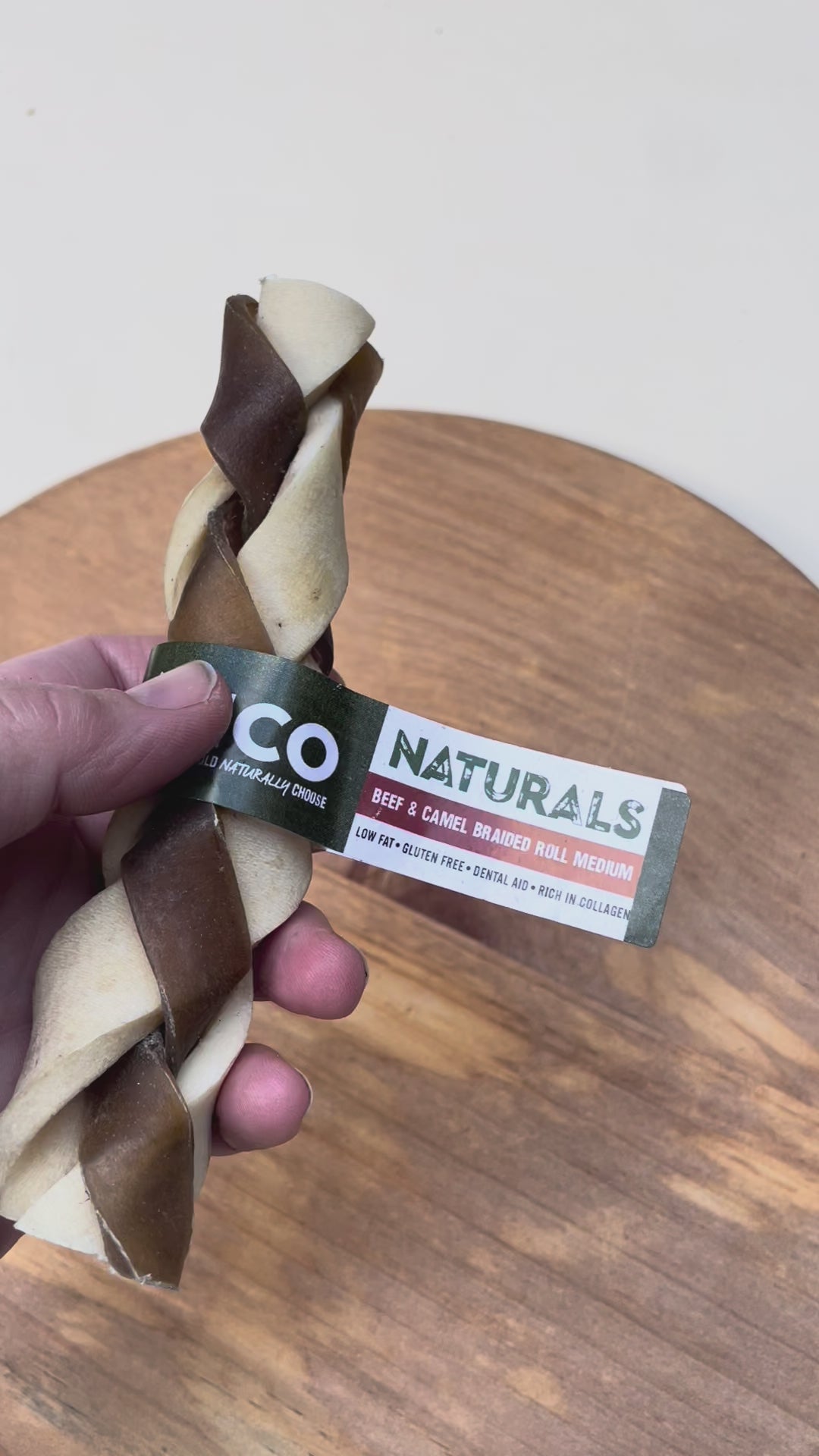 Anco Naturals Beef and Camel Braided Roll Medium